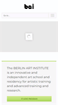Mobile Screenshot of berlinartinstitute.com